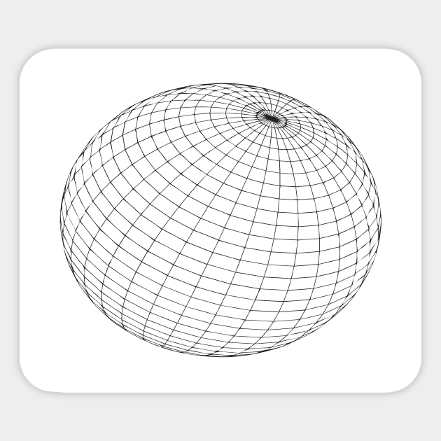 Black and White Sphere Abstract Art Sticker by BruceALMIGHTY Baker